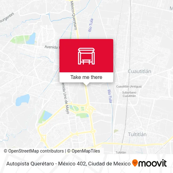 Autopista Querétaro - México 402 map