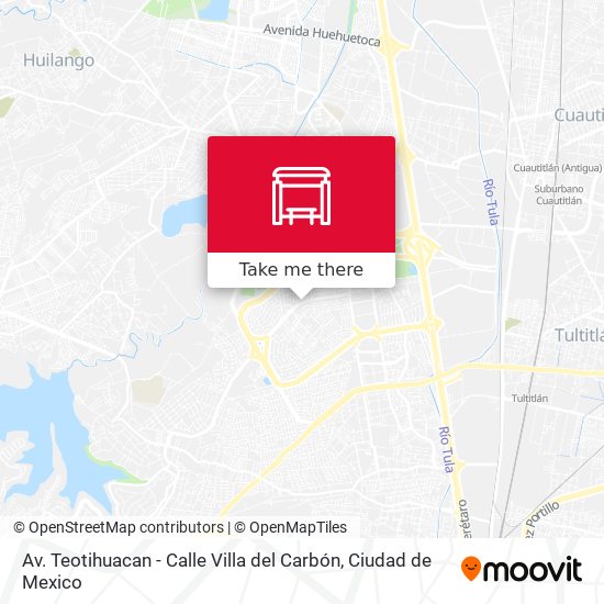 Av. Teotihuacan - Calle Villa del Carbón map