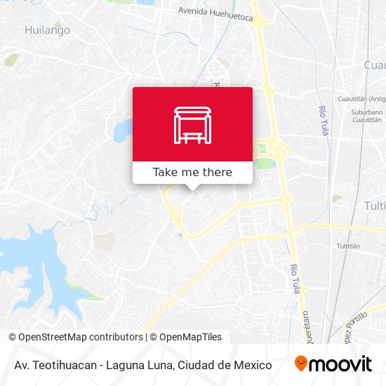 Av. Teotihuacan - Laguna Luna map