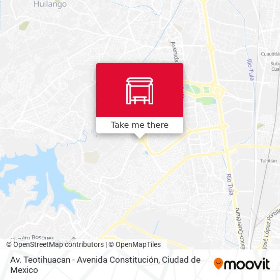 Av. Teotihuacan - Avenida Constitución map