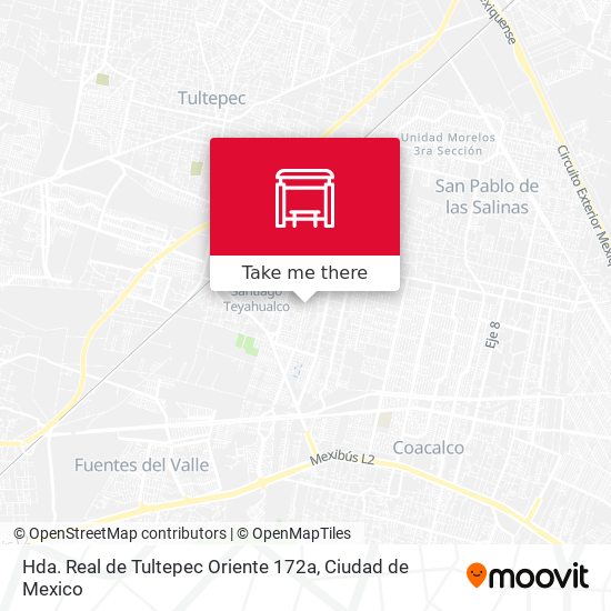 Mapa de Hda. Real de Tultepec Oriente 172a