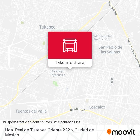 Hda. Real de Tultepec Oriente 222b map