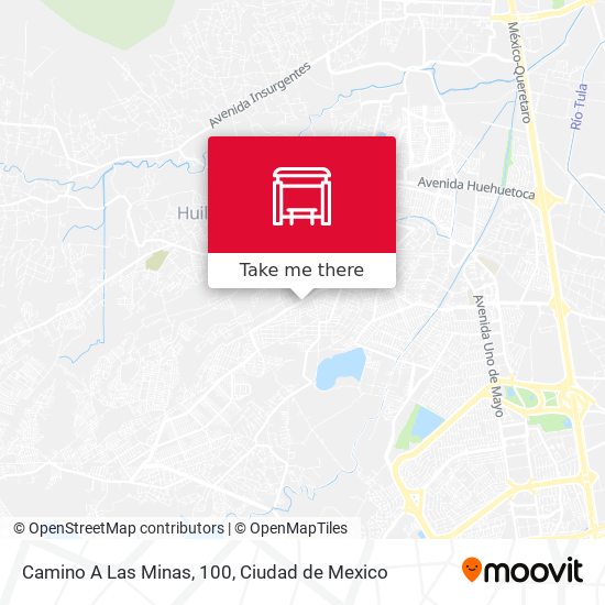 Camino A Las Minas, 100 map