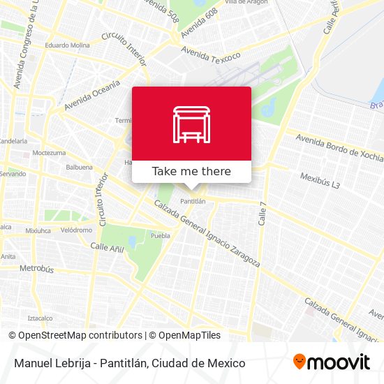Manuel Lebrija - Pantitlán map