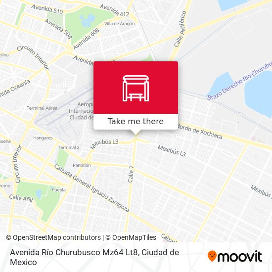 Mapa de Avenida Río Churubusco Mz64 Lt8
