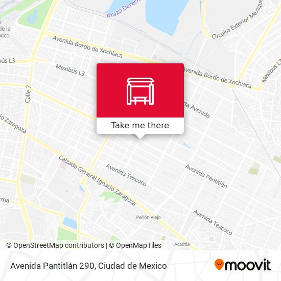 Mapa de Avenida Pantitlán 290