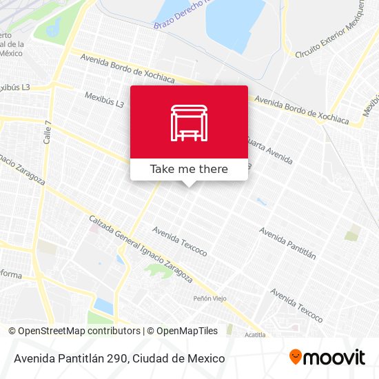 Mapa de Avenida Pantitlán 290