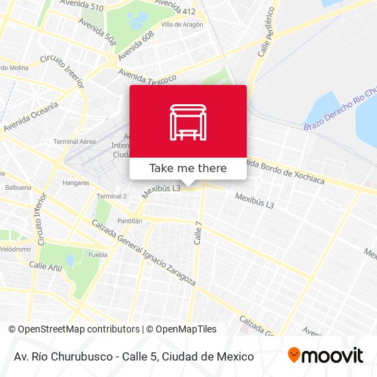Av. Río Churubusco - Calle 5 map
