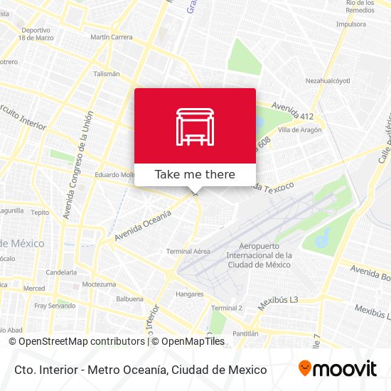 Cto. Interior - Metro Oceanía map