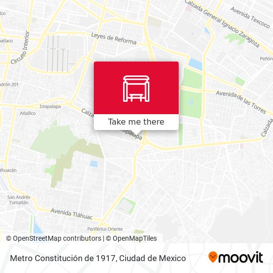 Metro Constitución de 1917 map