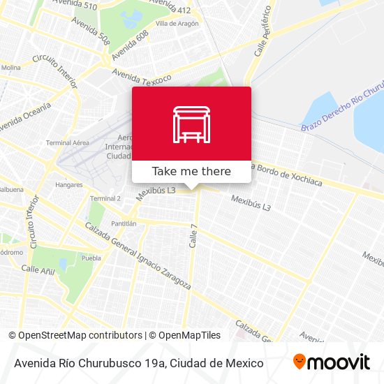 Avenida Río Churubusco 19a map