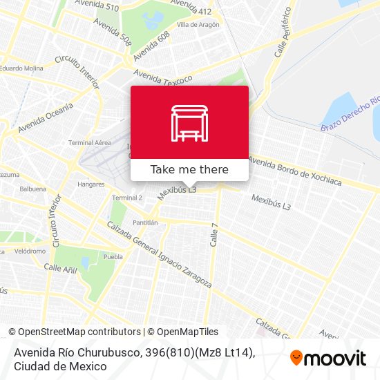 Mapa de Avenida Río Churubusco, 396(810)(Mz8 Lt14)