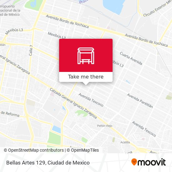 Bellas Artes 129 map
