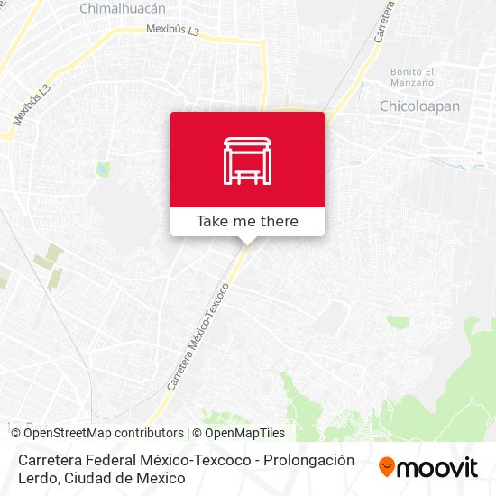 Carretera Federal México-Texcoco - Prolongación Lerdo map