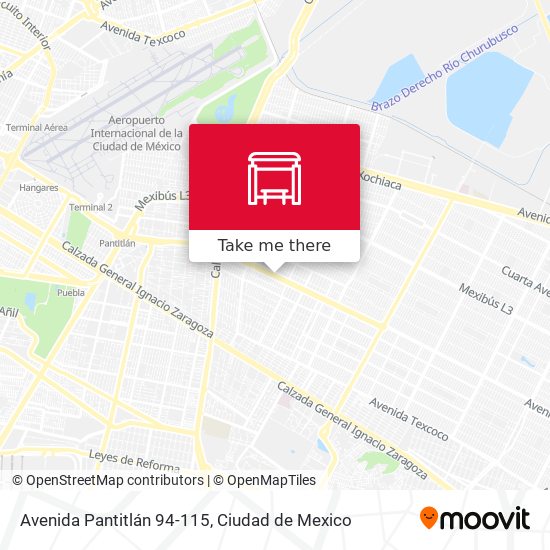 Avenida Pantitlán 94-115 map