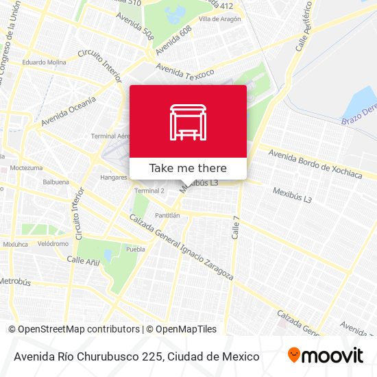 Mapa de Avenida Río Churubusco 225