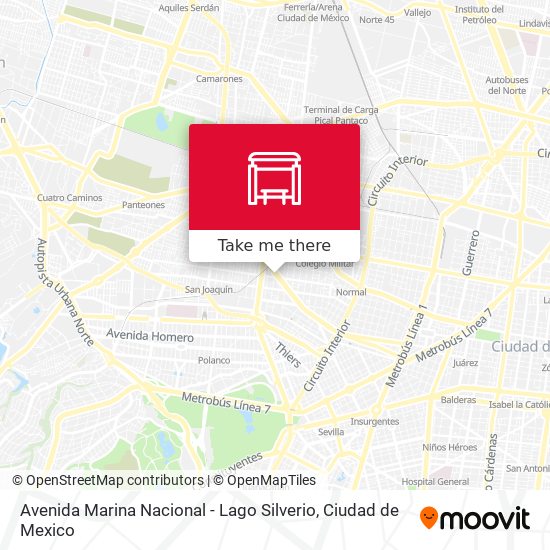 Mapa de Avenida Marina Nacional - Lago Silverio