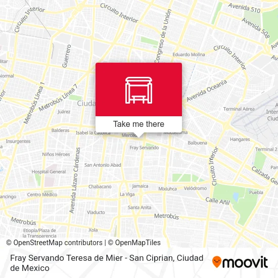 Fray Servando Teresa de Mier - San Ciprian map