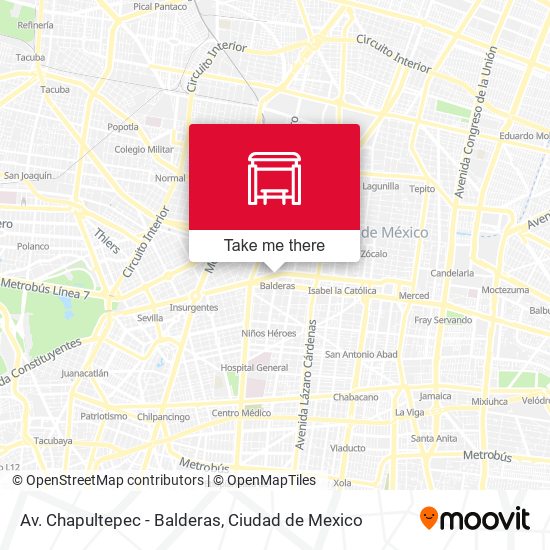 Mapa de Av. Chapultepec - Balderas