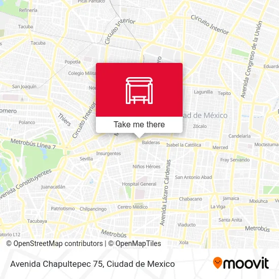 Avenida Chapultepec 75 map