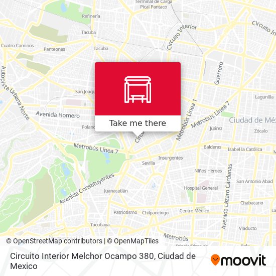 Circuito Interior Melchor Ocampo 380 map