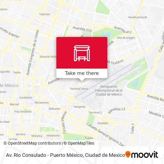 Av. Río Consulado - Puerto México map