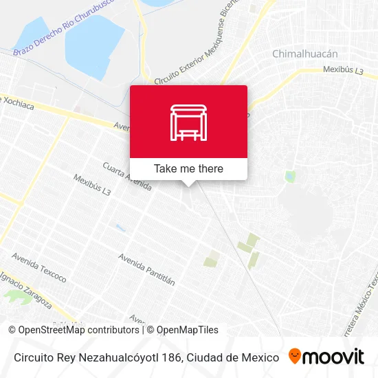 Mapa de Circuito Rey Nezahualcóyotl 186