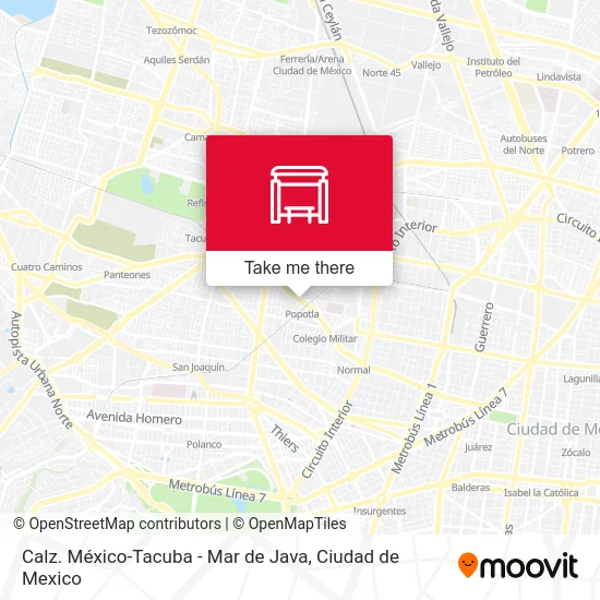 Calz. México-Tacuba - Mar de Java map