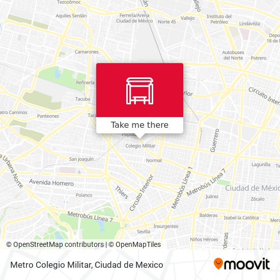 Mapa de Metro Colegio Militar