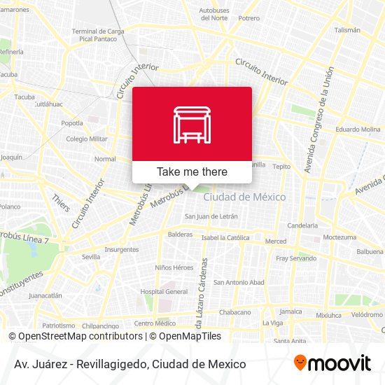 Av. Juárez - Revillagigedo map