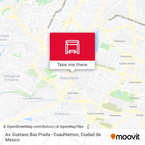 Av. Gustavo Baz Prada - Cuauhtemoc map