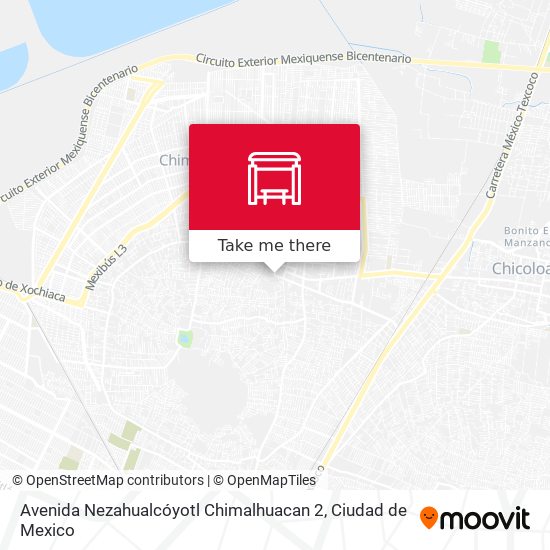 Mapa de Avenida Nezahualcóyotl Chimalhuacan 2