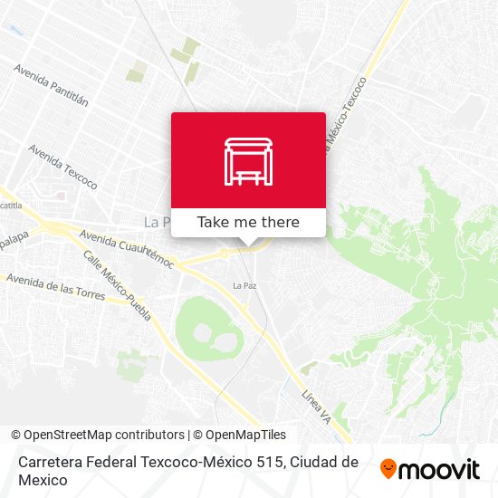 Carretera Federal Texcoco-México 515 map