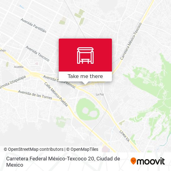 Carretera Federal México-Texcoco 20 map