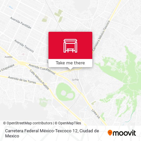 Mapa de Carretera Federal México-Texcoco 12