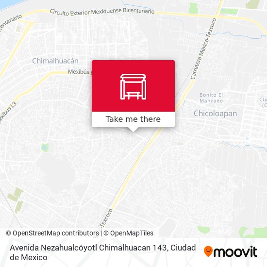 Avenida Nezahualcóyotl Chimalhuacan 143 map
