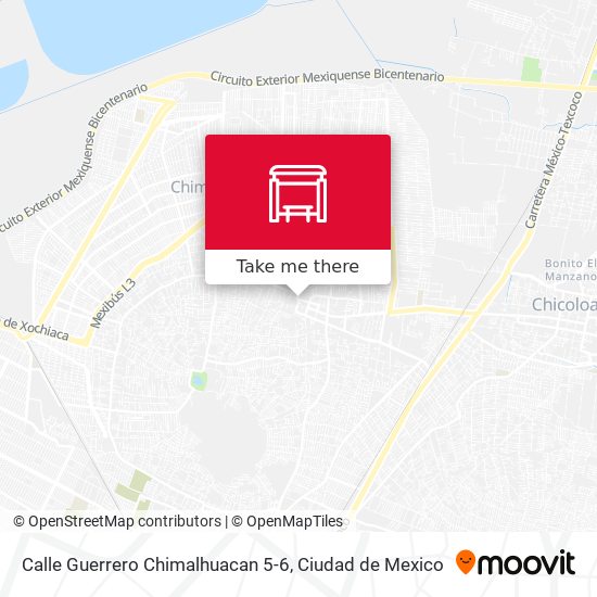 Calle Guerrero Chimalhuacan 5-6 map
