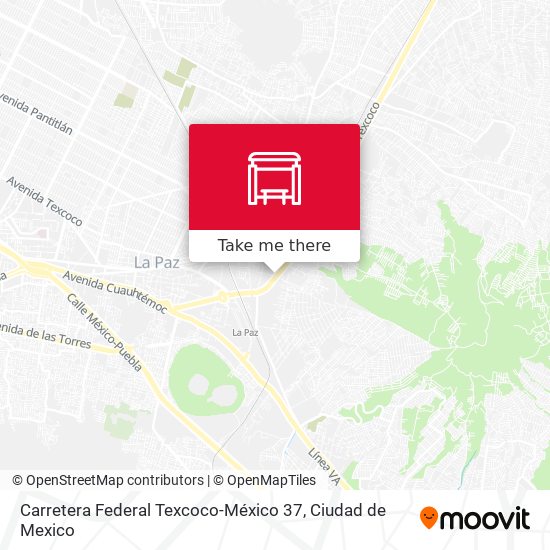 Carretera Federal Texcoco-México 37 map