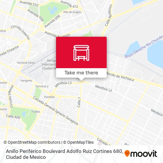 Mapa de Anillo Periférico Boulevard Adolfo Ruiz Cortines 680