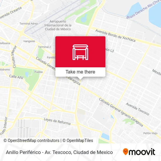 Mapa de Anillo Periférico - Av. Texcoco