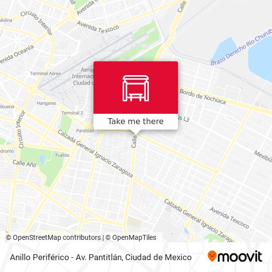 Anillo Periférico - Av. Pantitlán map