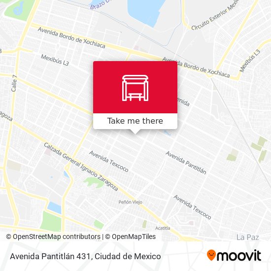 Mapa de Avenida Pantitlán 431