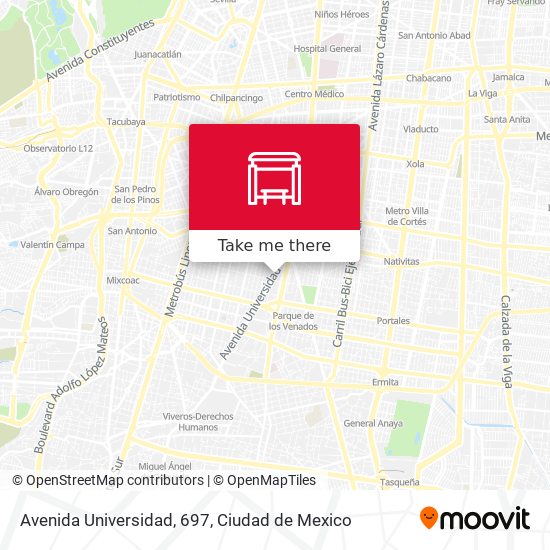Avenida Universidad, 697 map