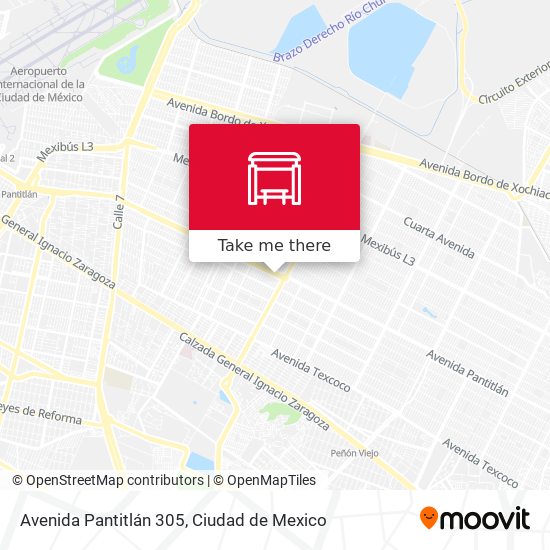 Mapa de Avenida Pantitlán 305