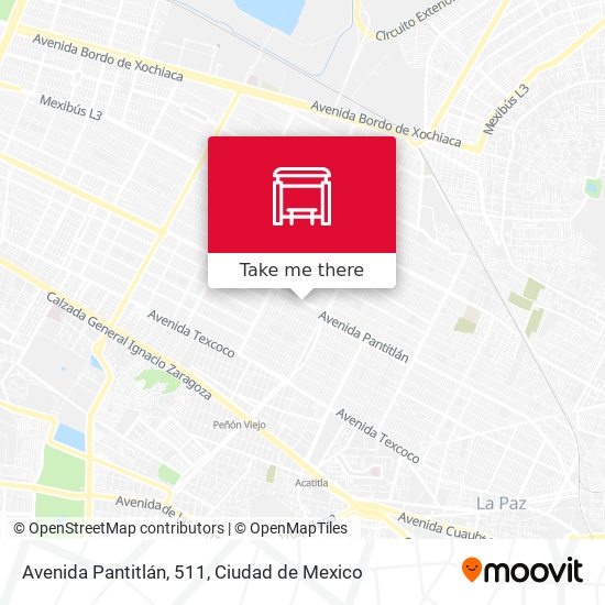 Avenida Pantitlán, 511 map