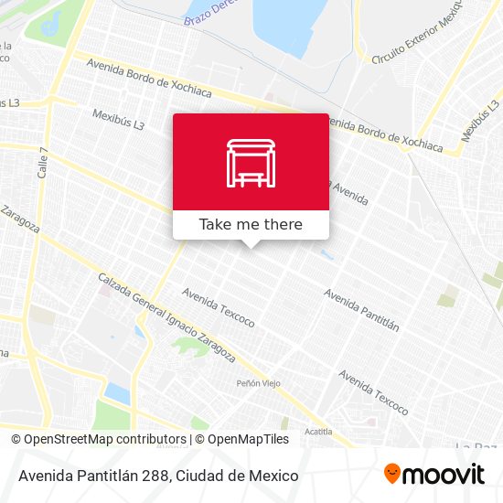 Mapa de Avenida Pantitlán 288
