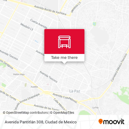 Mapa de Avenida Pantitlán 308