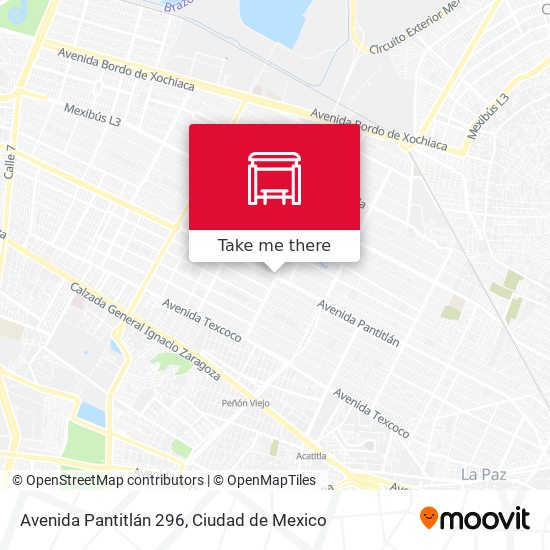 Avenida Pantitlán 296 map