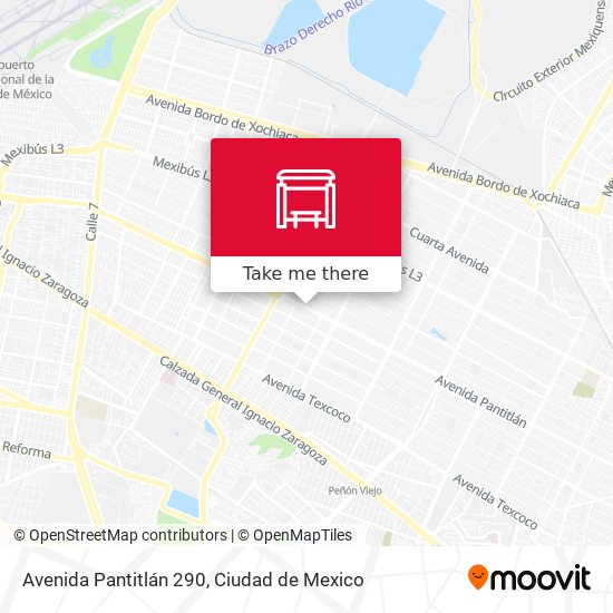 Avenida Pantitlán 290 map