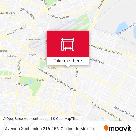 Mapa de Avenida Xochimilco 216-256